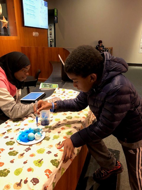 boy and girl painting