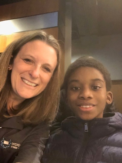 teacher and student in the museum